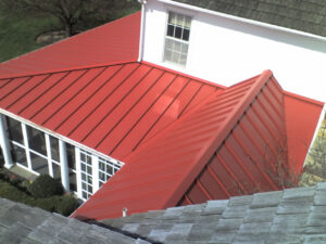 Overhead shot of a residential roof