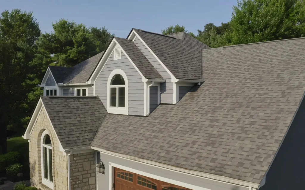 A new roof replacement completed by Able Roofing in Dublin, Ohio.